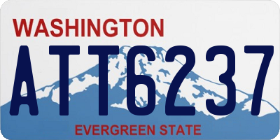 WA license plate ATT6237