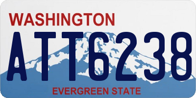 WA license plate ATT6238