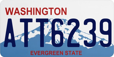 WA license plate ATT6239