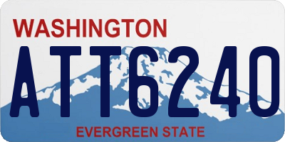 WA license plate ATT6240