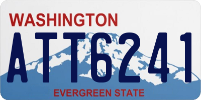 WA license plate ATT6241