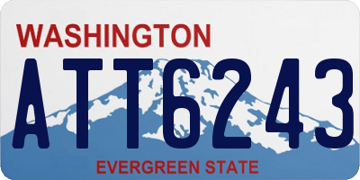 WA license plate ATT6243