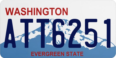 WA license plate ATT6251