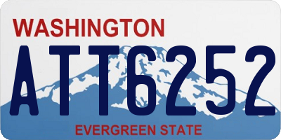 WA license plate ATT6252