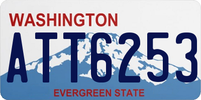 WA license plate ATT6253