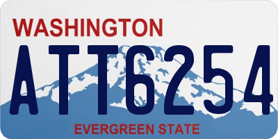 WA license plate ATT6254