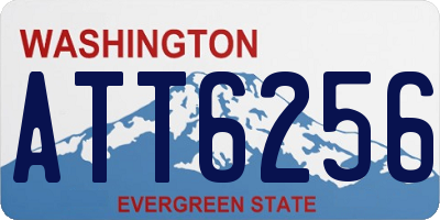 WA license plate ATT6256