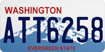 WA license plate ATT6258