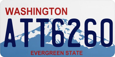 WA license plate ATT6260