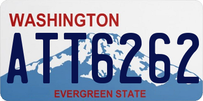WA license plate ATT6262