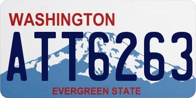 WA license plate ATT6263
