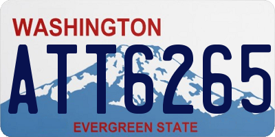 WA license plate ATT6265