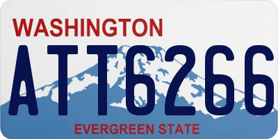 WA license plate ATT6266