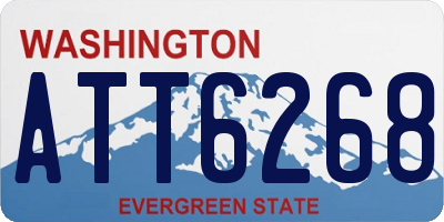 WA license plate ATT6268