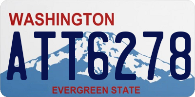 WA license plate ATT6278