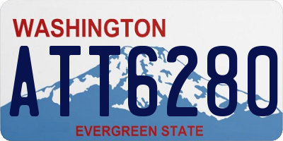 WA license plate ATT6280