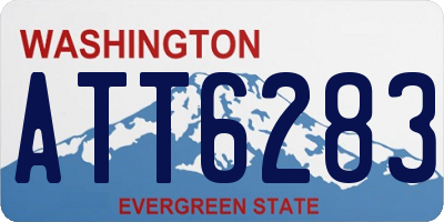WA license plate ATT6283