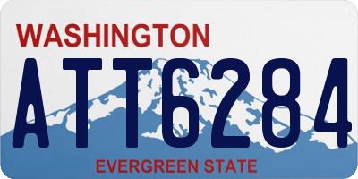 WA license plate ATT6284