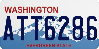 WA license plate ATT6286