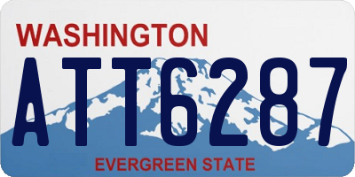 WA license plate ATT6287