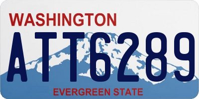WA license plate ATT6289