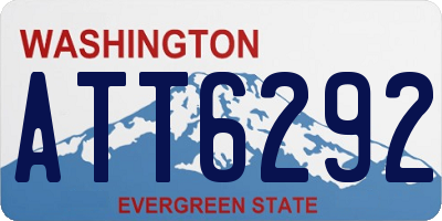 WA license plate ATT6292