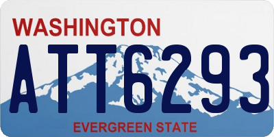 WA license plate ATT6293