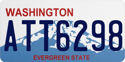 WA license plate ATT6298