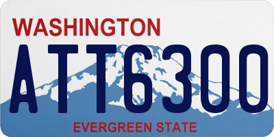 WA license plate ATT6300