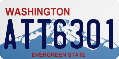 WA license plate ATT6301
