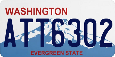 WA license plate ATT6302