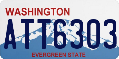 WA license plate ATT6303