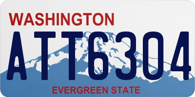 WA license plate ATT6304