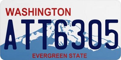 WA license plate ATT6305