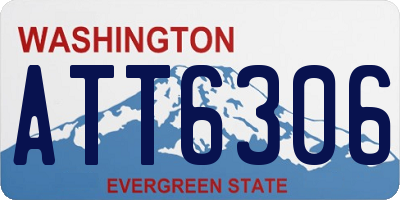 WA license plate ATT6306
