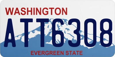 WA license plate ATT6308