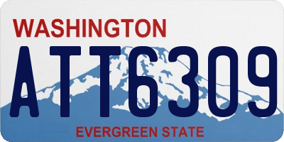 WA license plate ATT6309