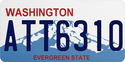 WA license plate ATT6310