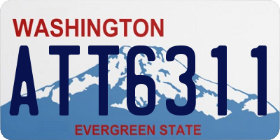 WA license plate ATT6311