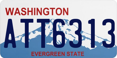 WA license plate ATT6313