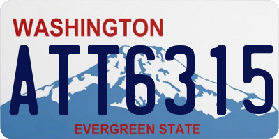WA license plate ATT6315