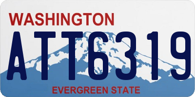 WA license plate ATT6319