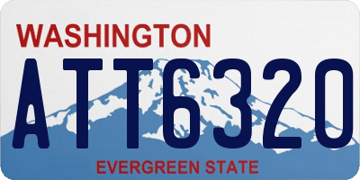 WA license plate ATT6320