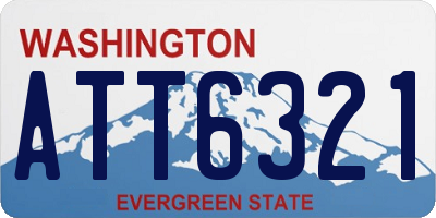 WA license plate ATT6321