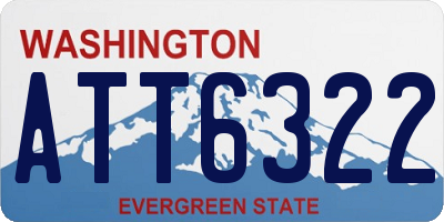 WA license plate ATT6322