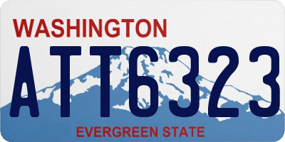 WA license plate ATT6323