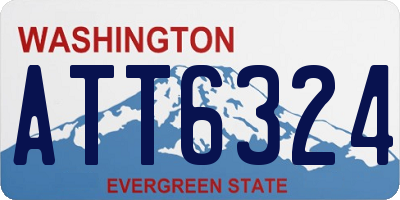 WA license plate ATT6324