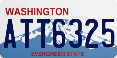 WA license plate ATT6325