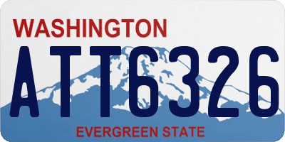 WA license plate ATT6326