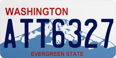 WA license plate ATT6327